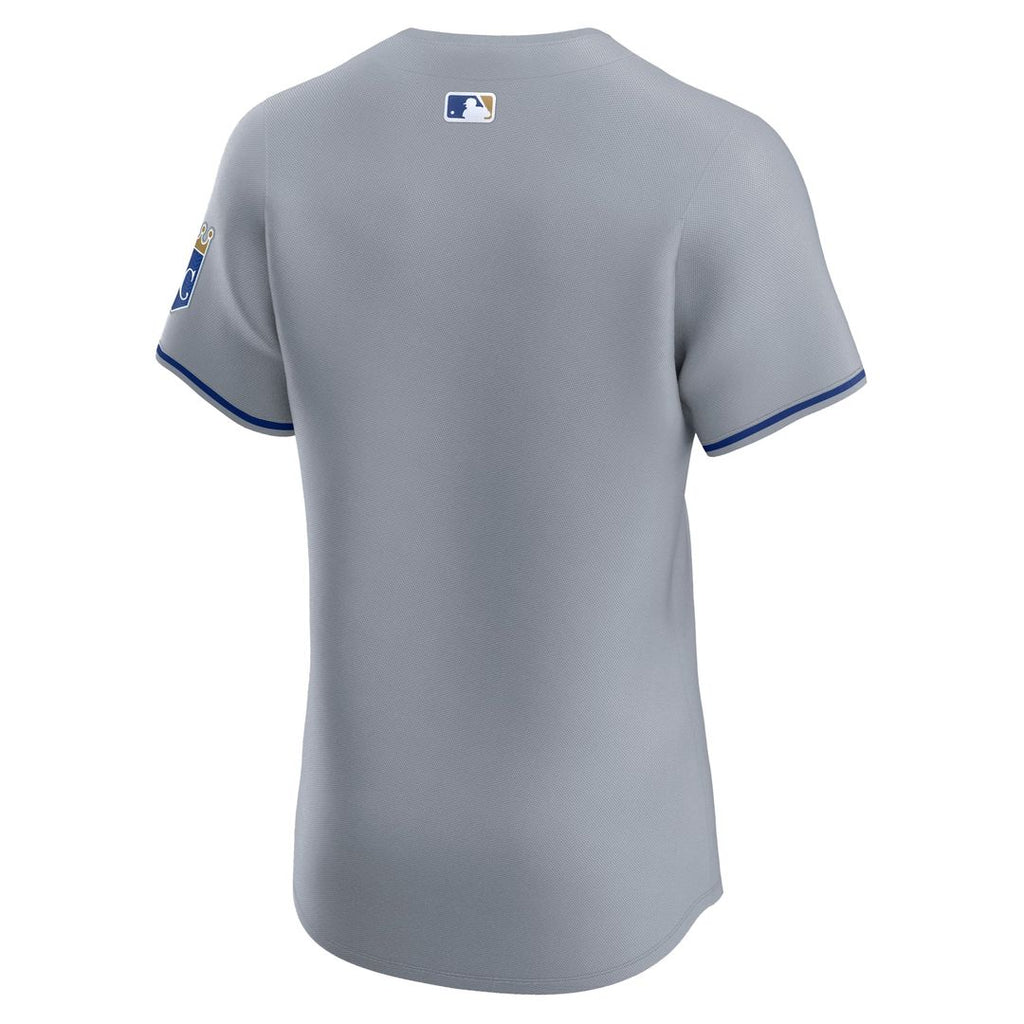 Kansas City Royals Road Vapor Premier Elite Patch Jersey - Gray