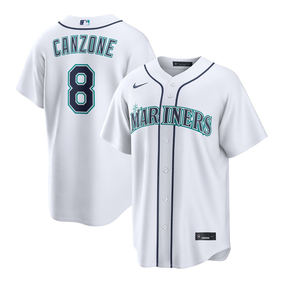 Dominic Canzone Seattle Mariners Home Replica Jersey - White