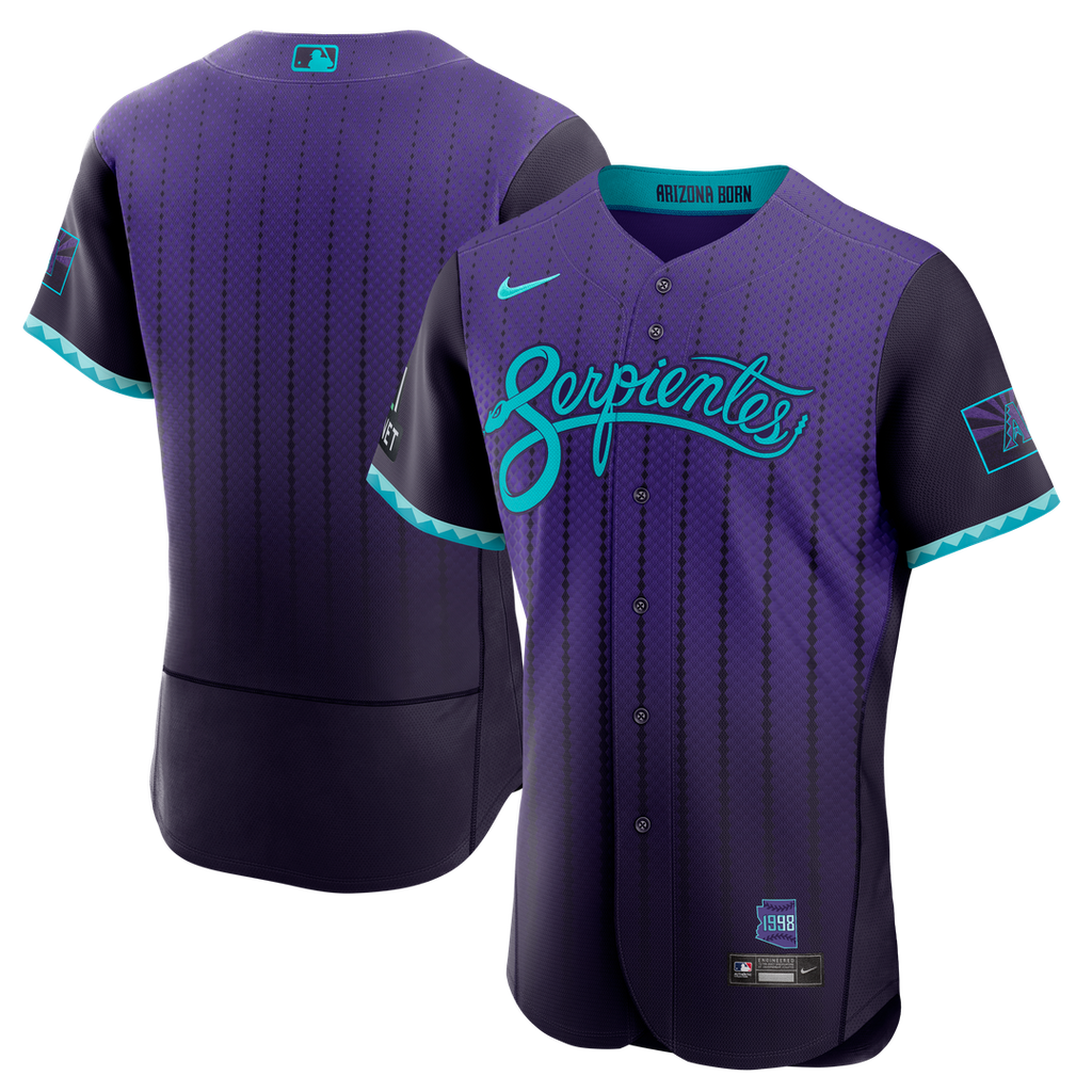 Arizona Diamondbacks City Connect Authentic Sponsor Patch Jersey - Purple