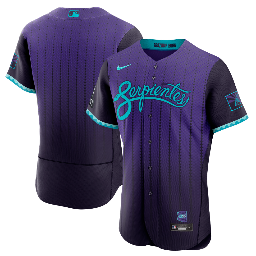 Arizona Diamondbacks City Connect Authentic Sponsor Patch Jersey - Purple