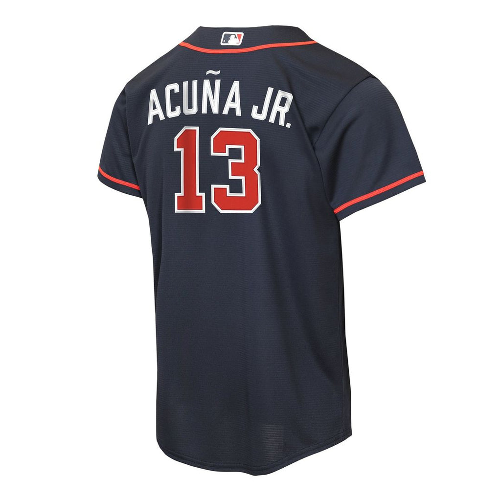 Ronald Acuña Jr. Atlanta Braves Youth Road Replica Jersey - Gray