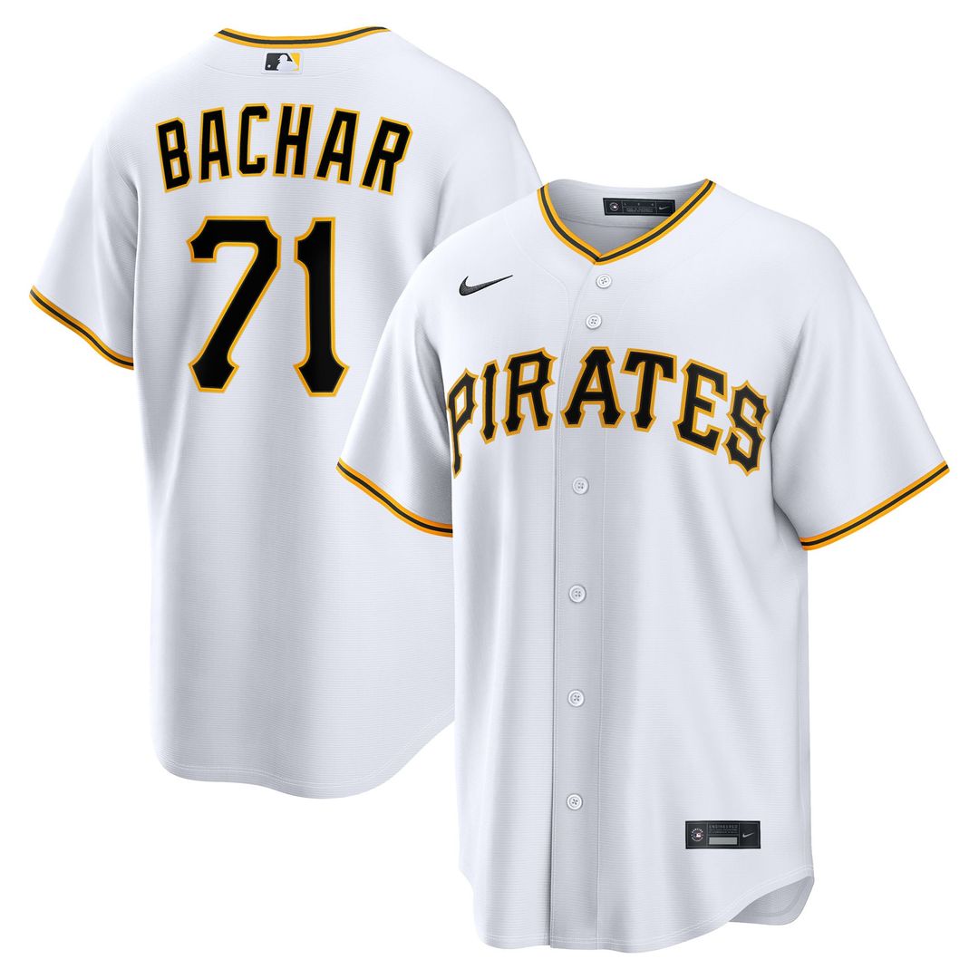 Lake Bachar Pittsburgh Pirates Home Replica Jersey - White