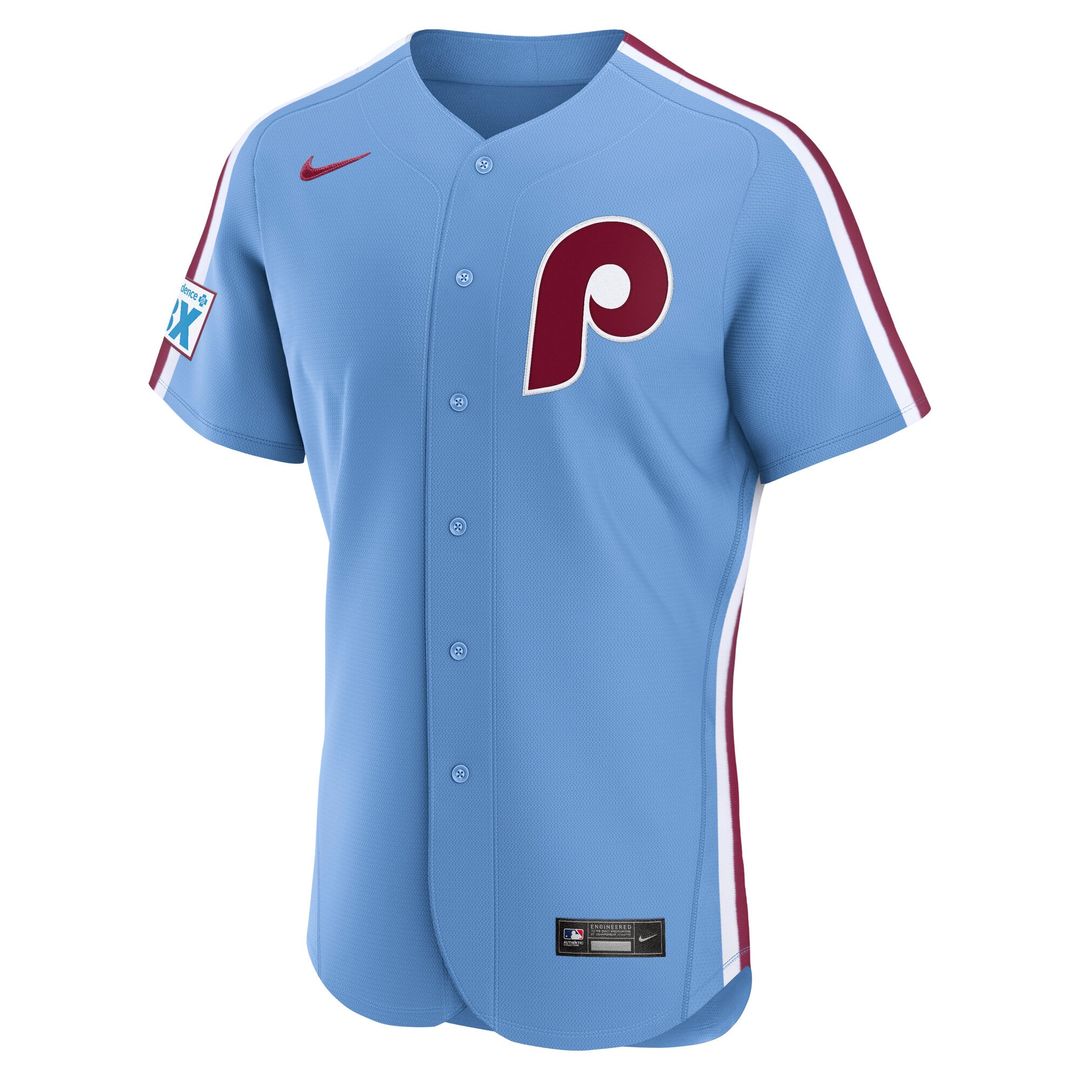 Philadelphia Phillies Home Sponsor Patch Authentic Jersey - White
