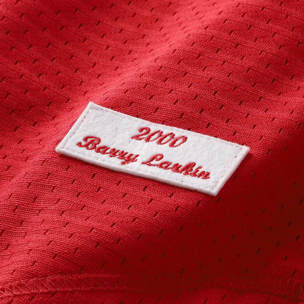 Barry Larkin Cincinnati Reds Cooperstown Collection Mesh Batting Practice Button - Up Jersey - Black