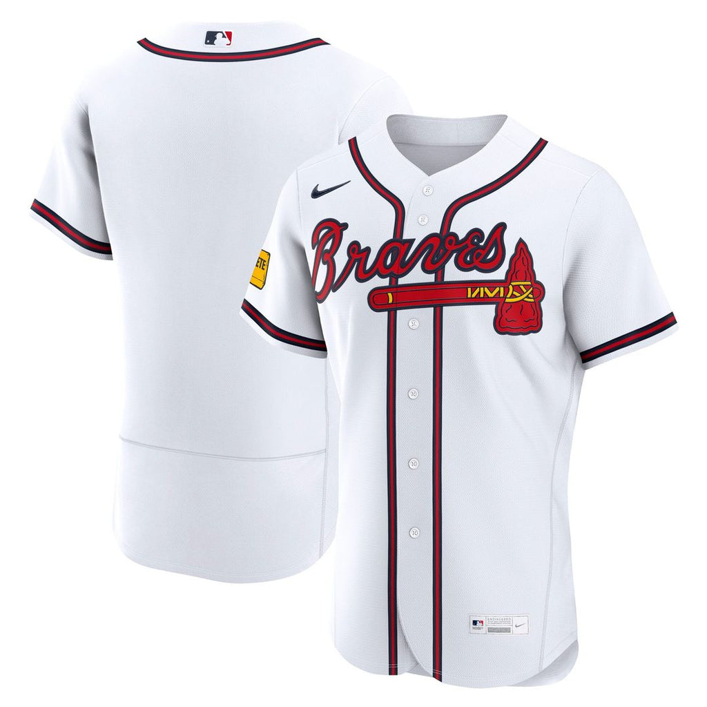 Atlanta Braves Home Sponsor Patch Authentic Jersey - White