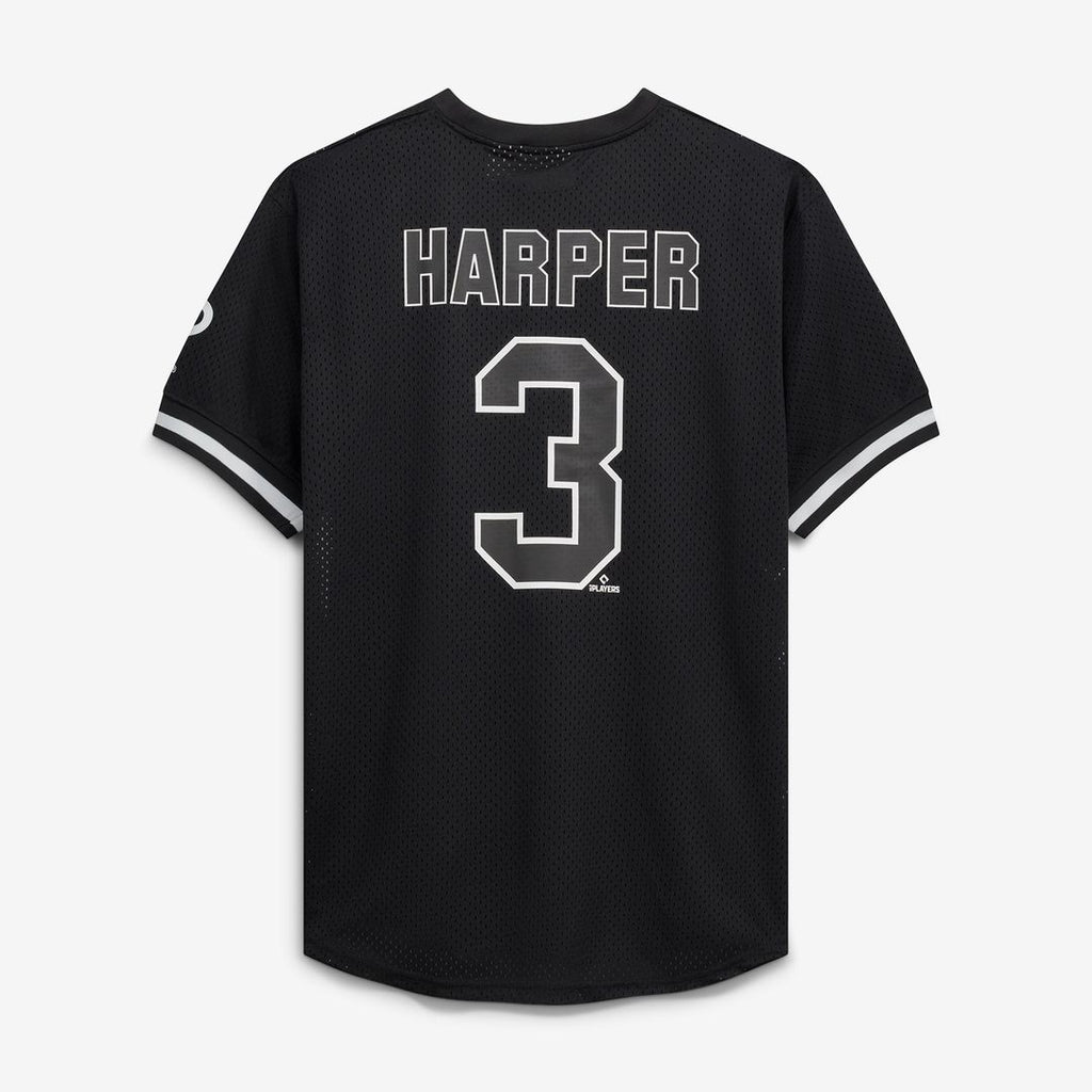 Bryce Harper Philadelphia Phillies Fanatics Big & Tall Heavyweight Mesh Jersey - Black/White