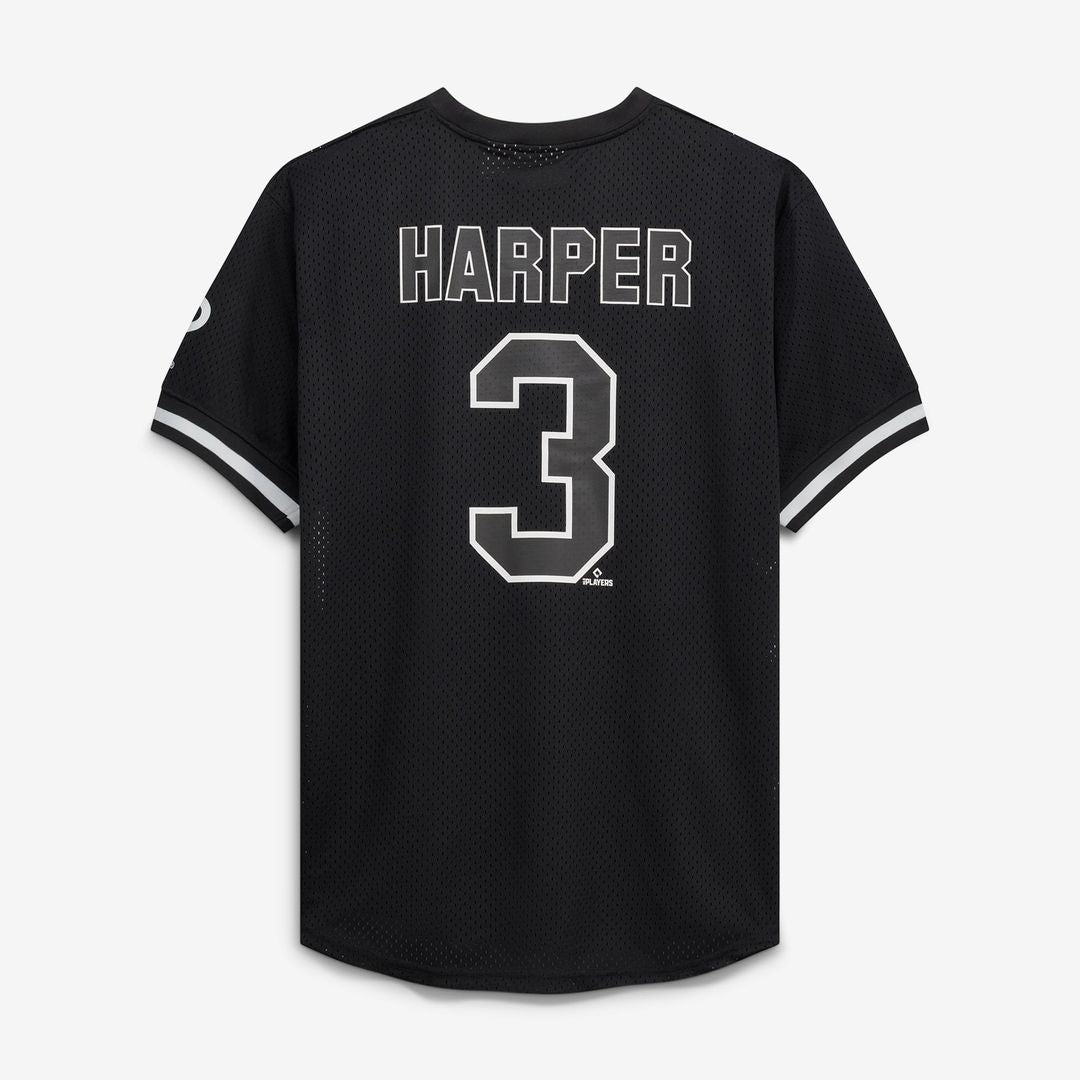 Bryce Harper Philadelphia Phillies Fanatics Big & Tall Heavyweight Mesh Jersey - Black/White
