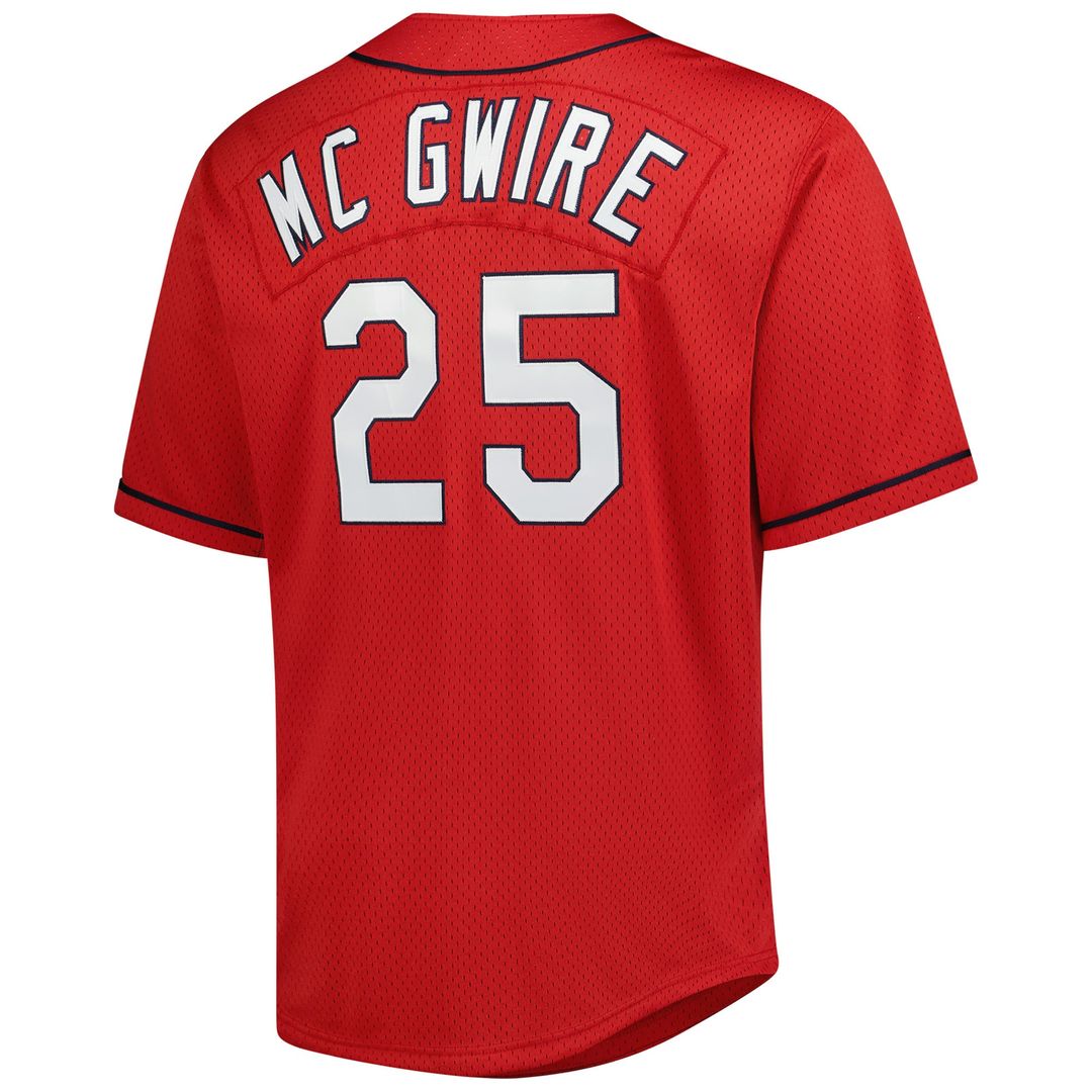 Mark McGwire St. Louis Cardinals Big & Tall Cooperstown Mesh Batting Practice Jersey - Red