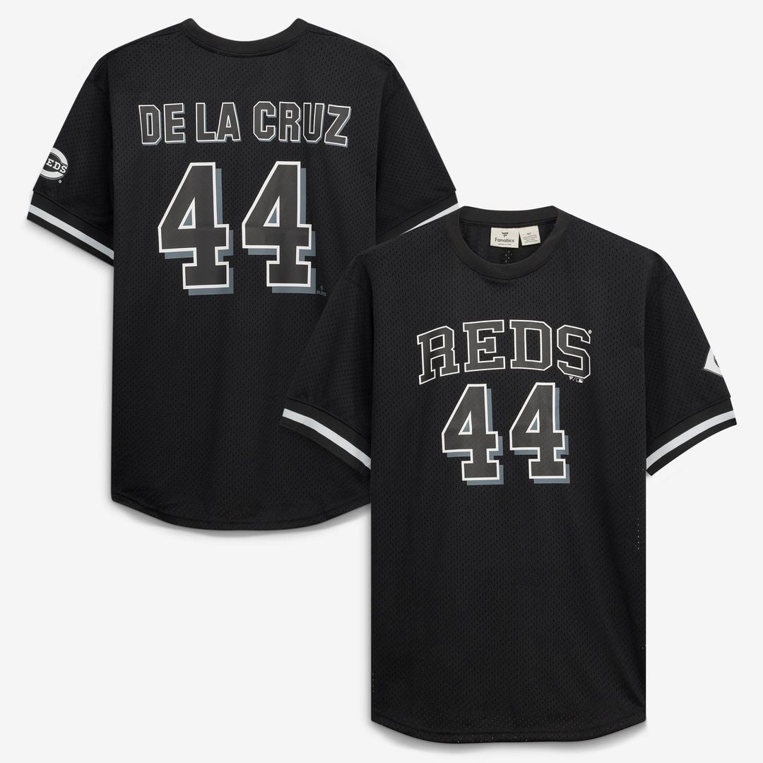 Elly De La Cruz Cincinnati Reds Fanatics Big & Tall Heavyweight Mesh Jersey - Black/White