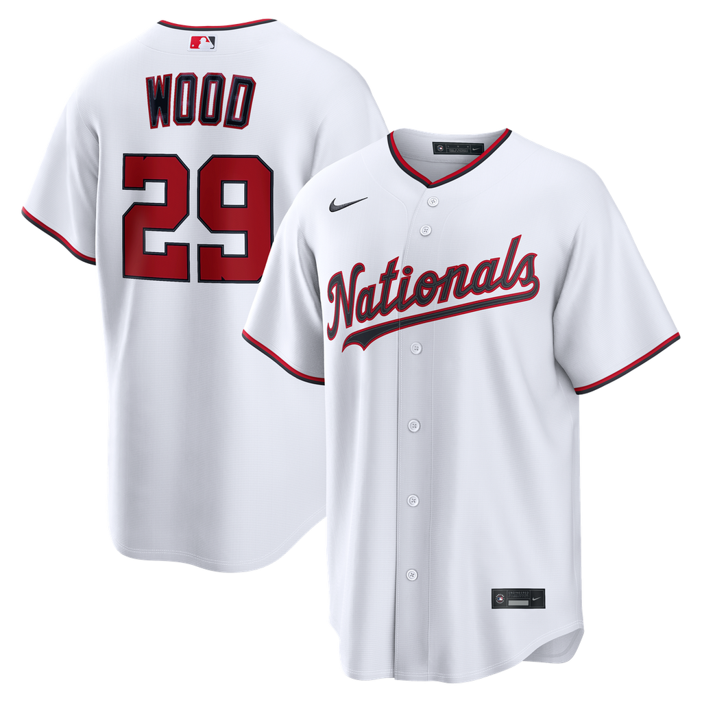 James Wood Washington Nationals Home Replica Jersey - White