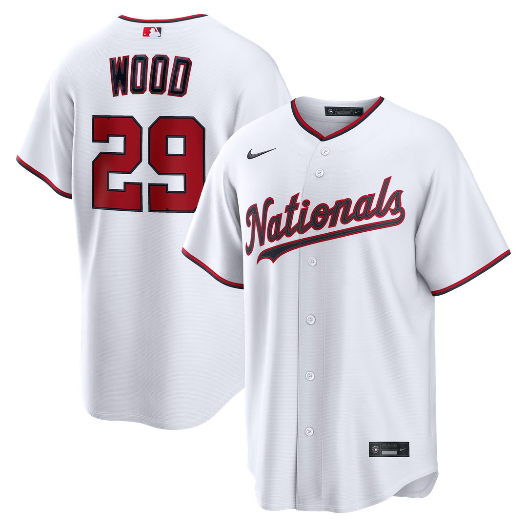 James Wood Washington Nationals Home Replica Jersey - White
