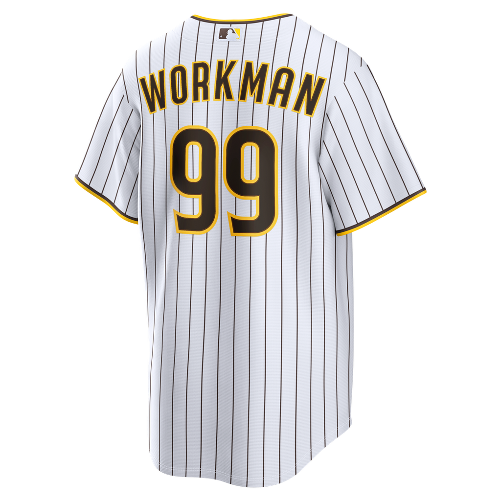 Gage Workman San Diego Padres Home Replica Jersey - White