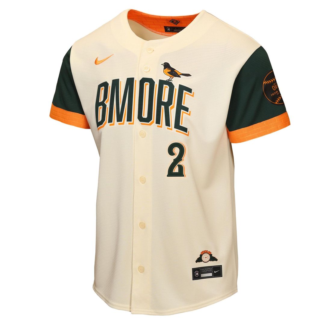 Gunnar Henderson Baltimore Orioles Youth 2026 City Connect Stadium Jersey - Cream