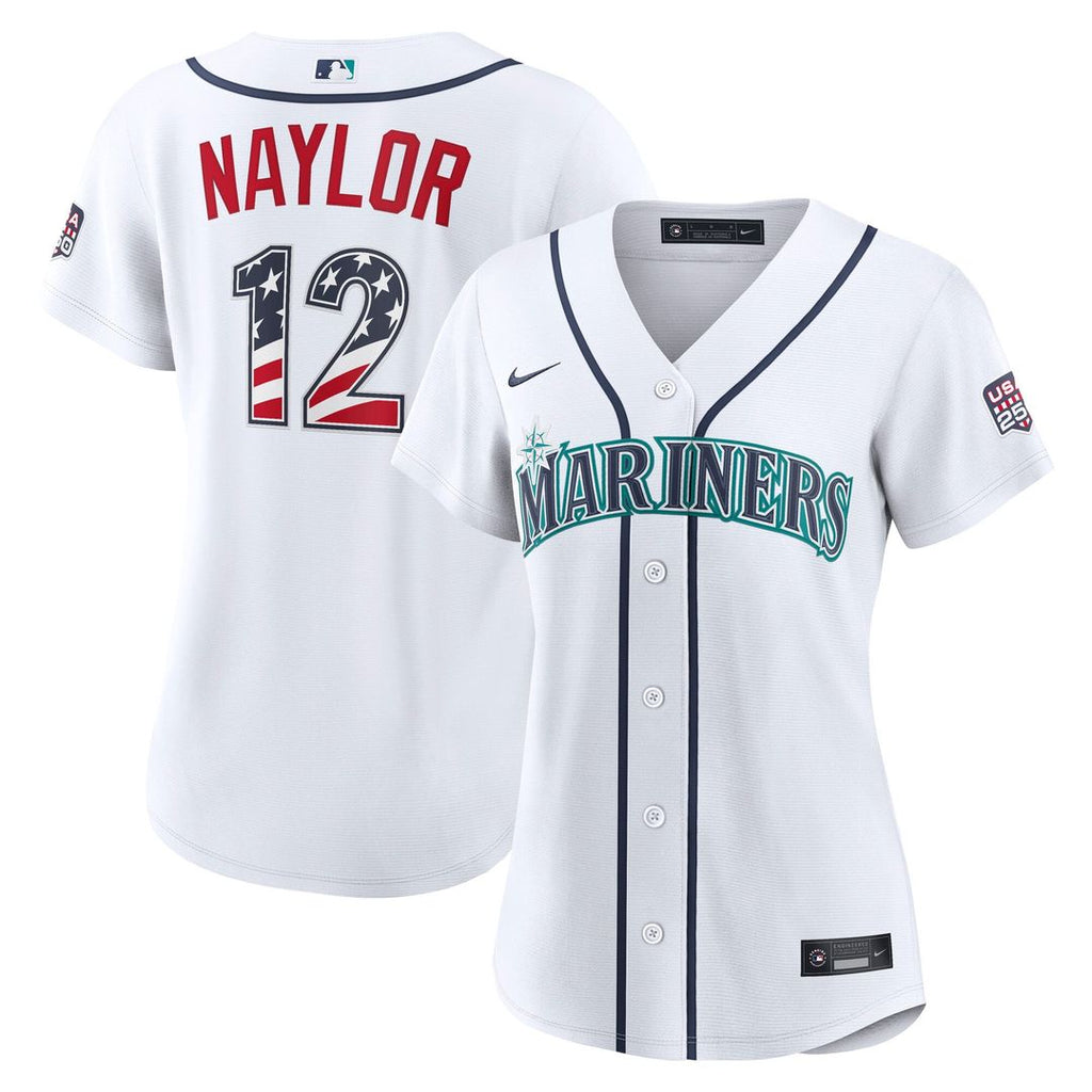 Fourth of July Women's Seattle Mariners Josh Naylor White USA 250 Stadium Jersey