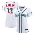 Fourth of July Women's Seattle Mariners Josh Naylor White USA 250 Stadium Jersey