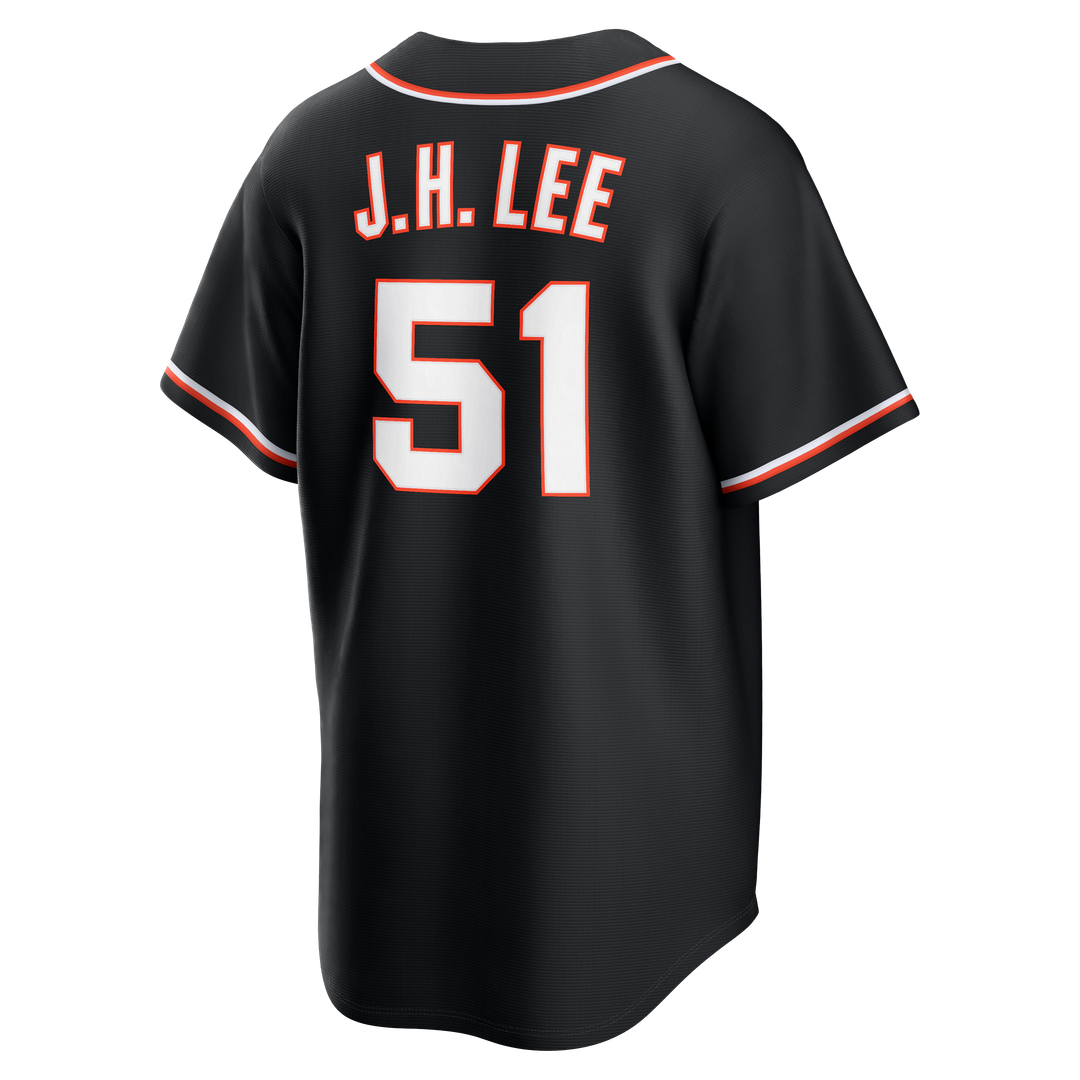 Jung Hoo Lee San Francisco Giants Fashion Replica Black Out Jersey