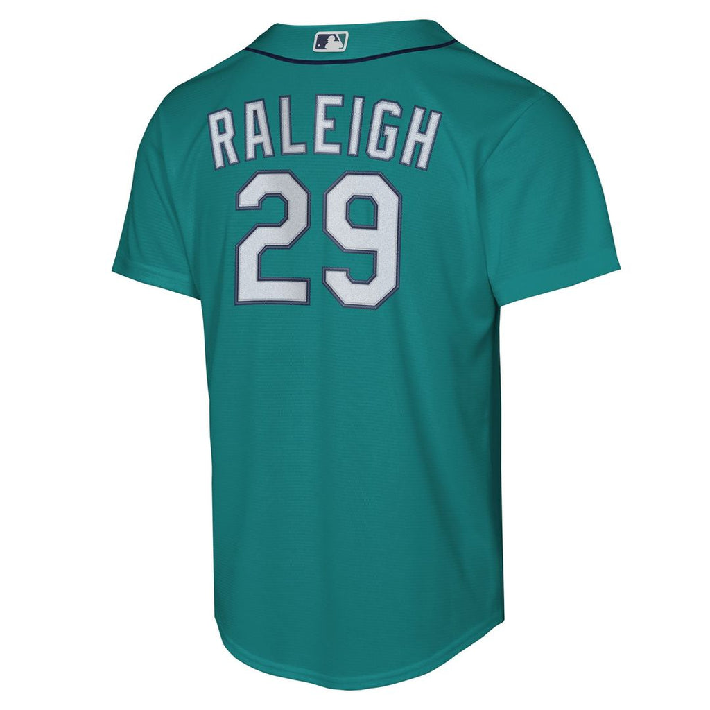 Cal Raleigh Seattle Mariners Youth Alternate Replica Jersey - Teal