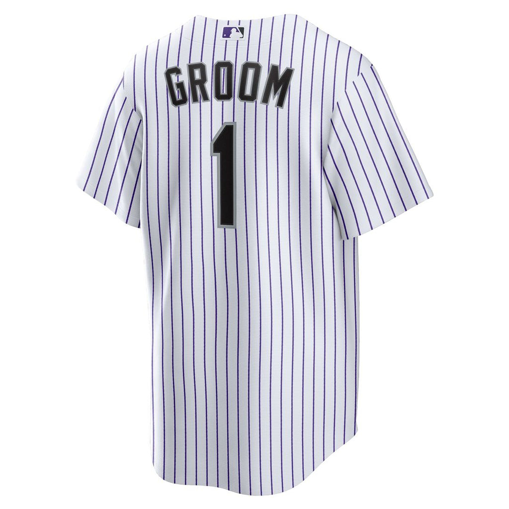 Colorado Rockies #1 Groom Home Replica Jersey - White