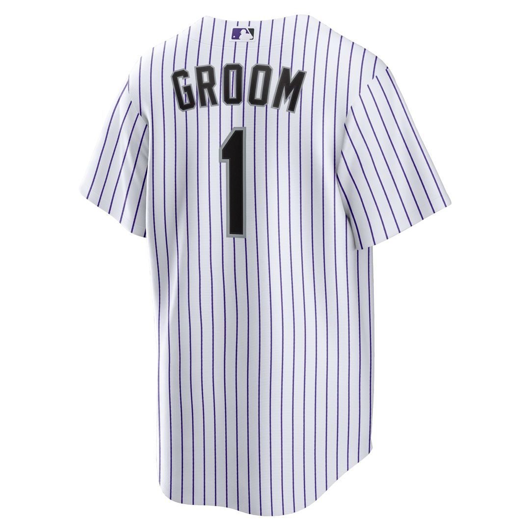 Colorado Rockies #1 Groom Home Replica Jersey - White