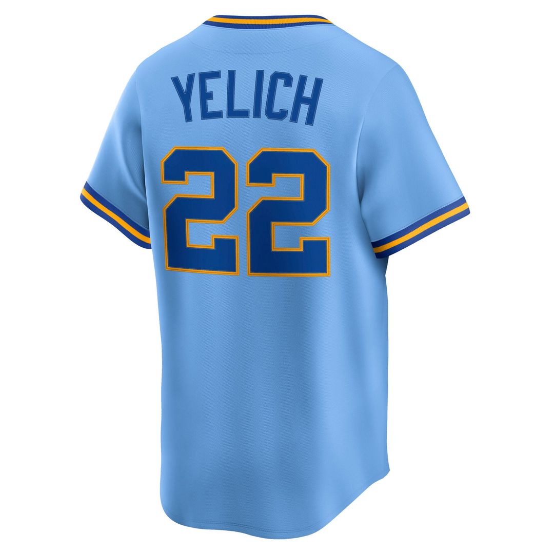 Christian Yelich Milwaukee Brewers Cooperstown Collection Limited Jersey - Powder Blue