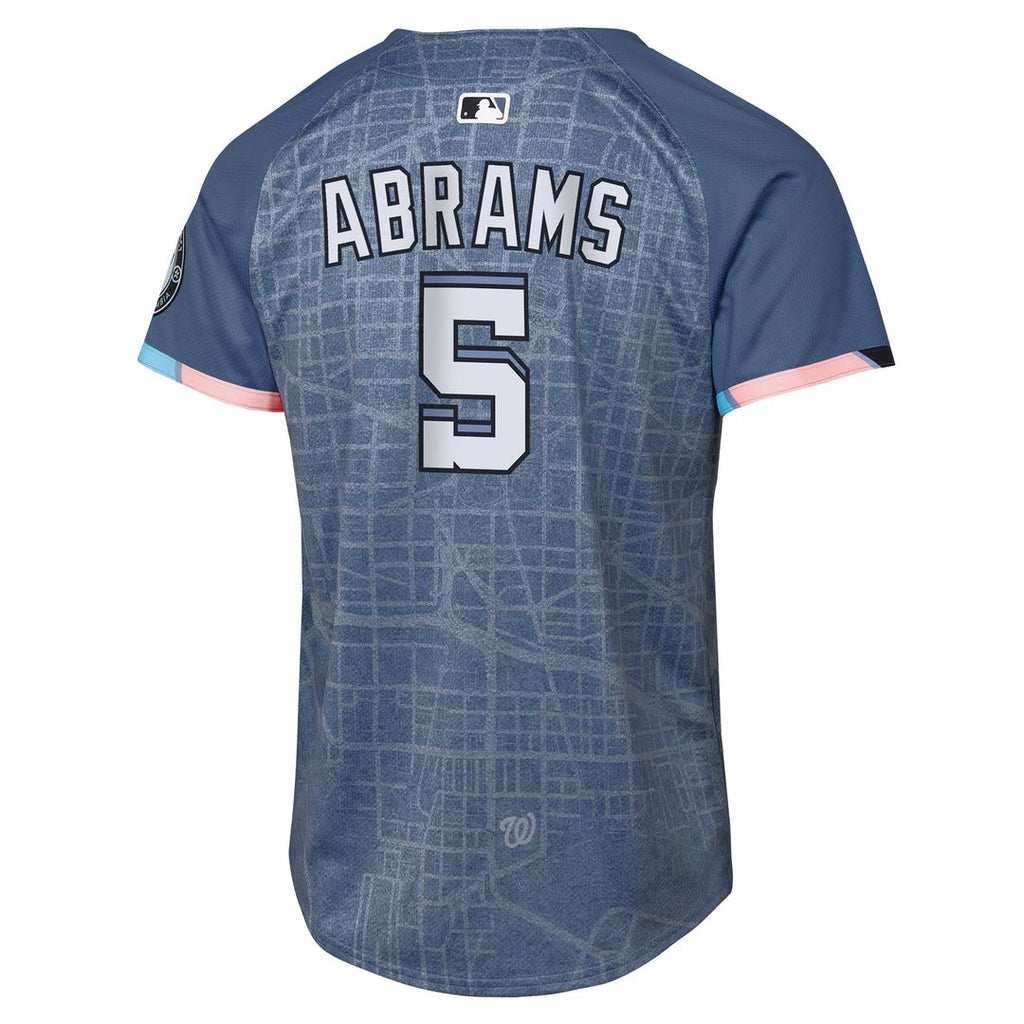 CJ Abrams Washington Nationals Youth 2025 City Connect Limited Player Jersey - Blue