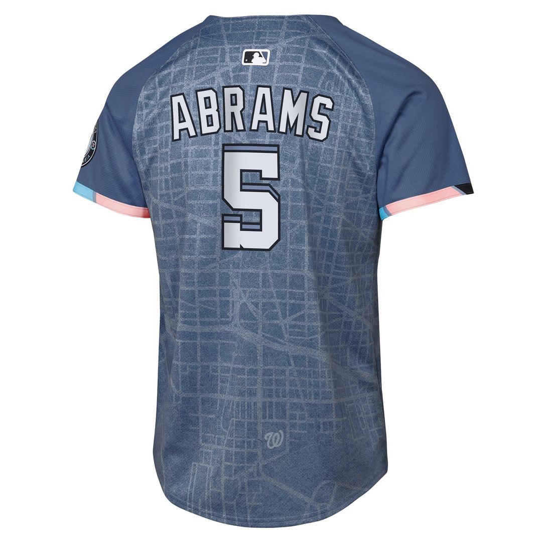 CJ Abrams Washington Nationals Youth 2025 City Connect Limited Player Jersey - Blue
