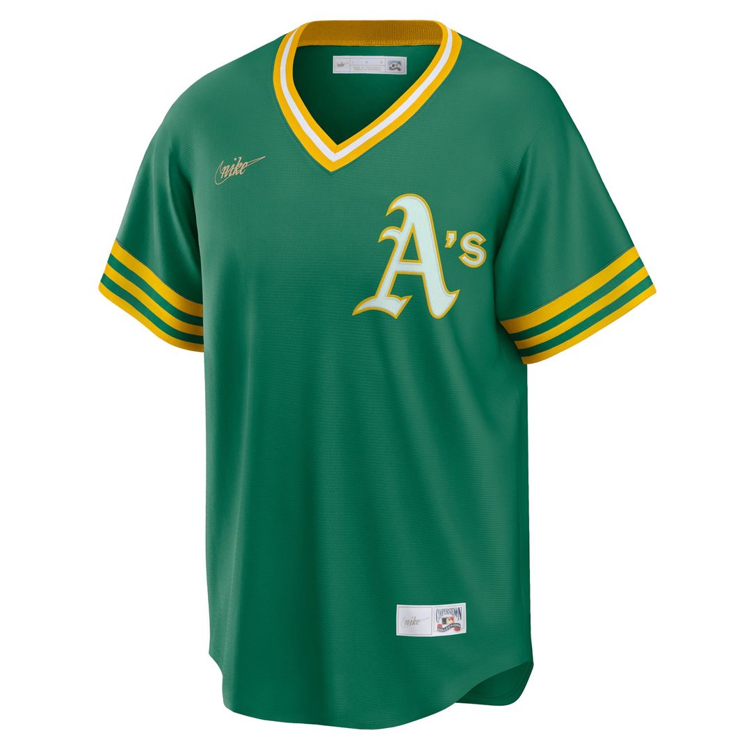 Reggie Jackson Athletics Road Cooperstown Collection Player Jersey - Kelly Green