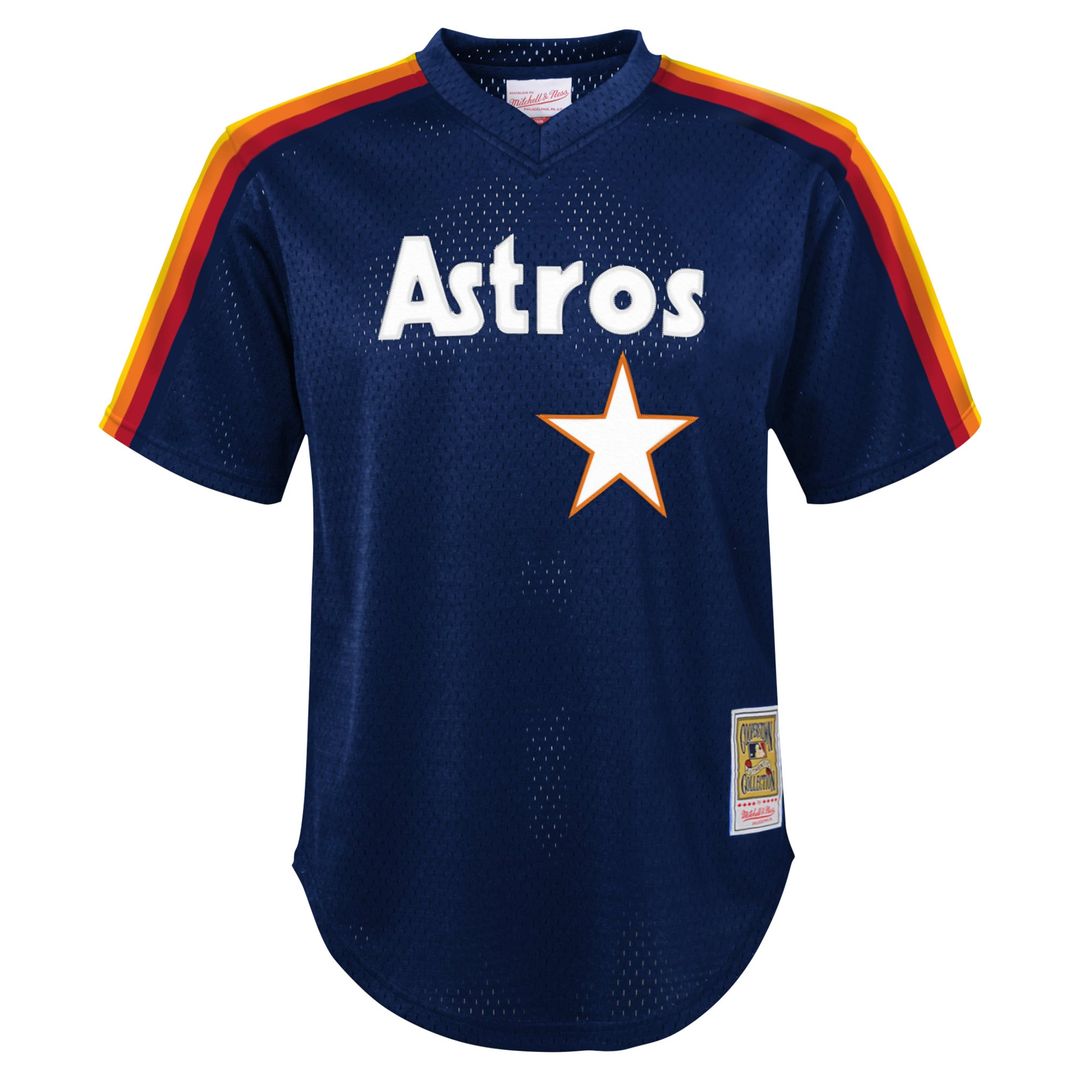 Nolan Ryan Houston Astros Youth Cooperstown Collection Mesh Batting Practice Jersey - Navy