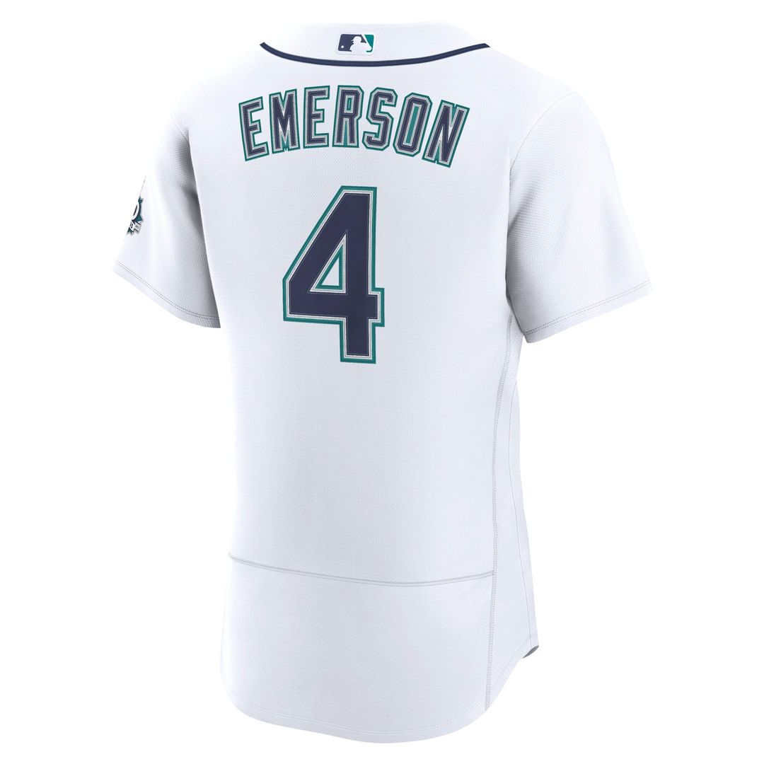 Colt Emerson Seattle Mariners Home 50th Season Authentic Jersey - White