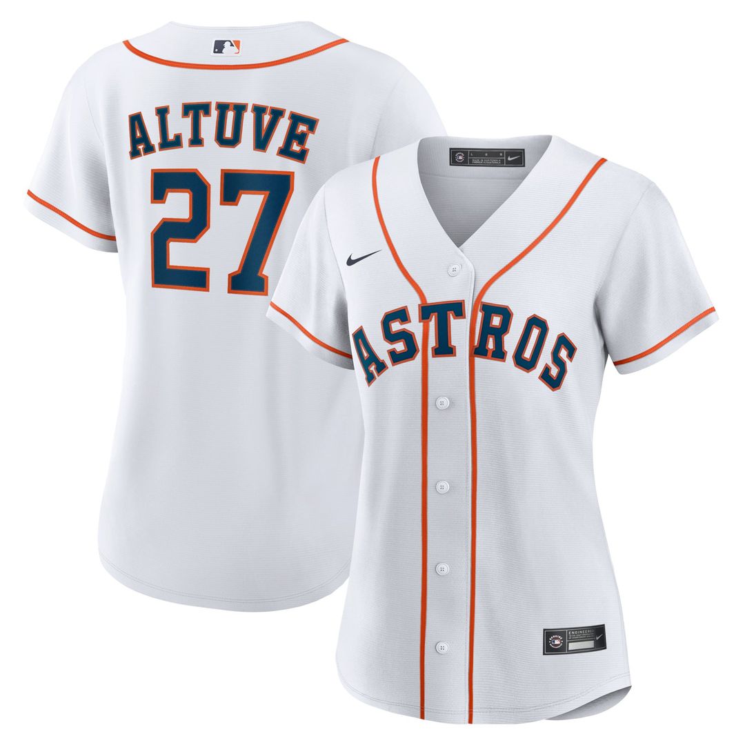 Jose Altuve Houston Astros Women's Home Replica Player Jersey - White