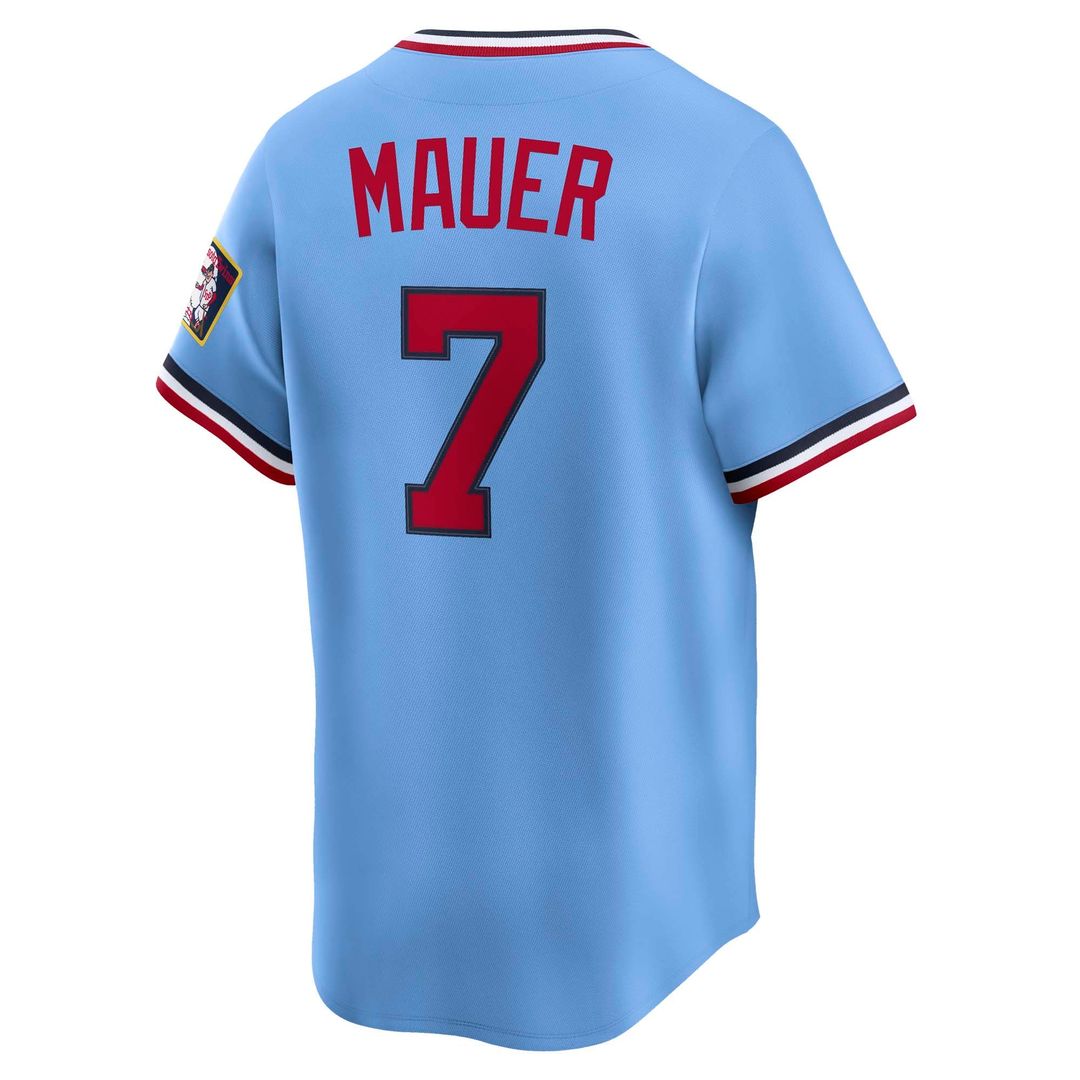 Joe Mauer Minnesota Twins Throwback Cooperstown Collection Limited Jersey - Light Blue