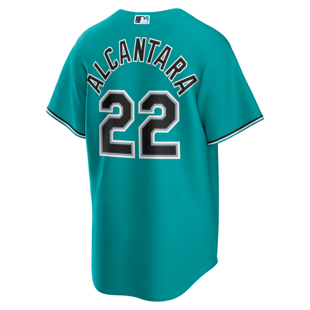 Sandy Alcantara Miami Marlins Alternate Replica Jersey - Teal