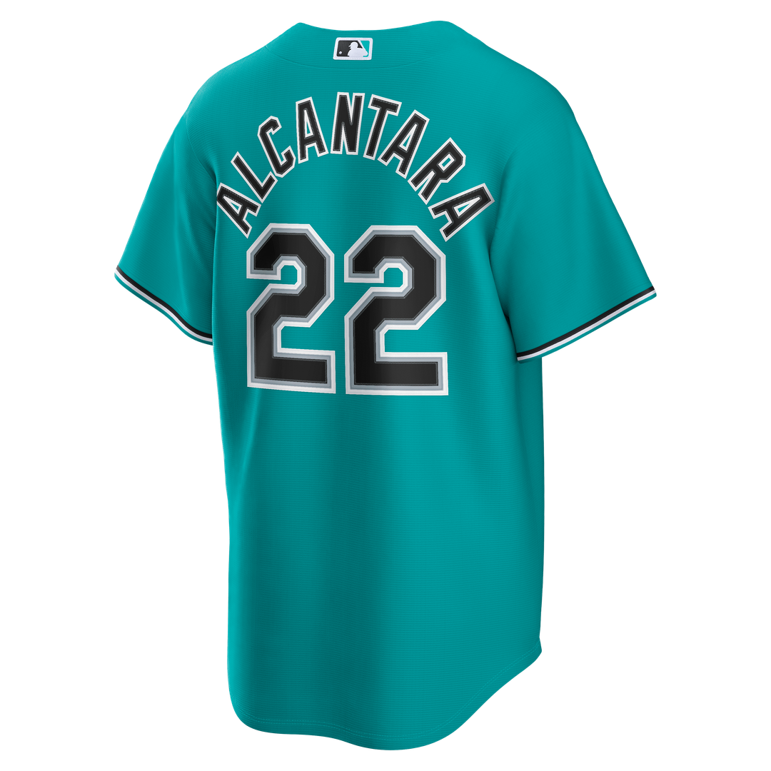 Sandy Alcantara Miami Marlins Alternate Replica Jersey - Teal