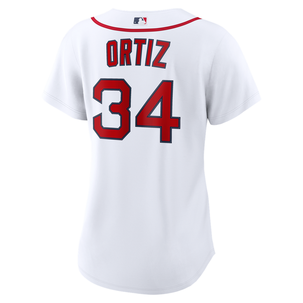 David Ortiz Boston Red Sox Women's Home Replica Player Jersey - White