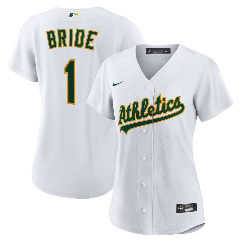 Athletics Women's #1 Bride Home Replica Jersey - White