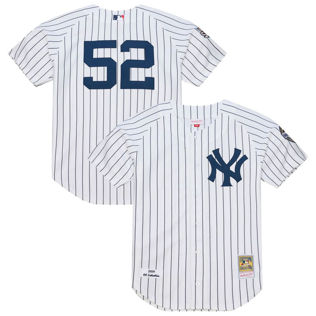 CC Sabathia New York Yankees 2009 Cooperstown Collection Authentic Jersey - White