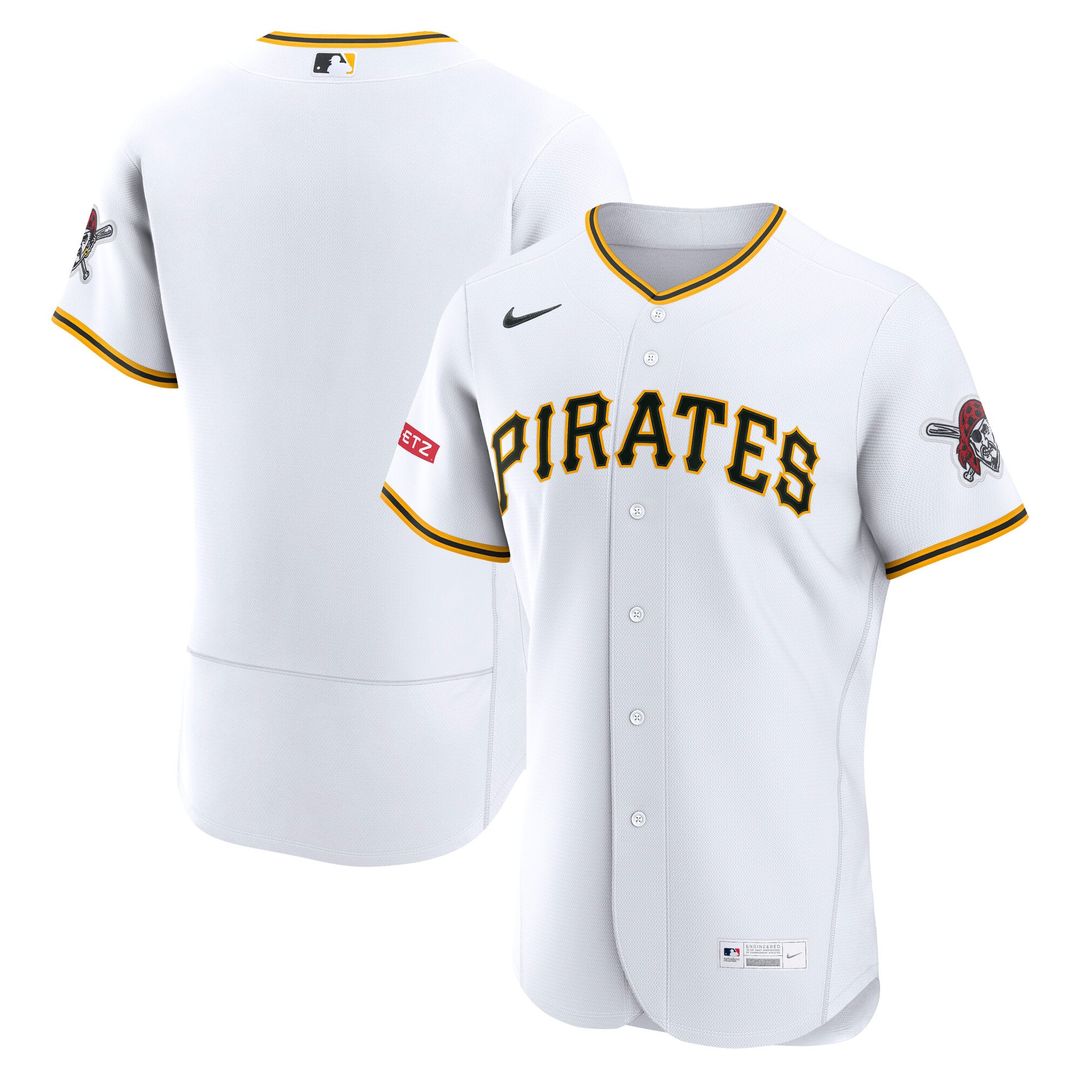 Pittsburgh Pirates Home Sponsor Patch Authentic Jersey - White