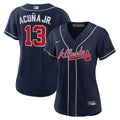 Ronald Acuña Jr. Atlanta Braves Women's Alternate Replica Player Jersey - Navy