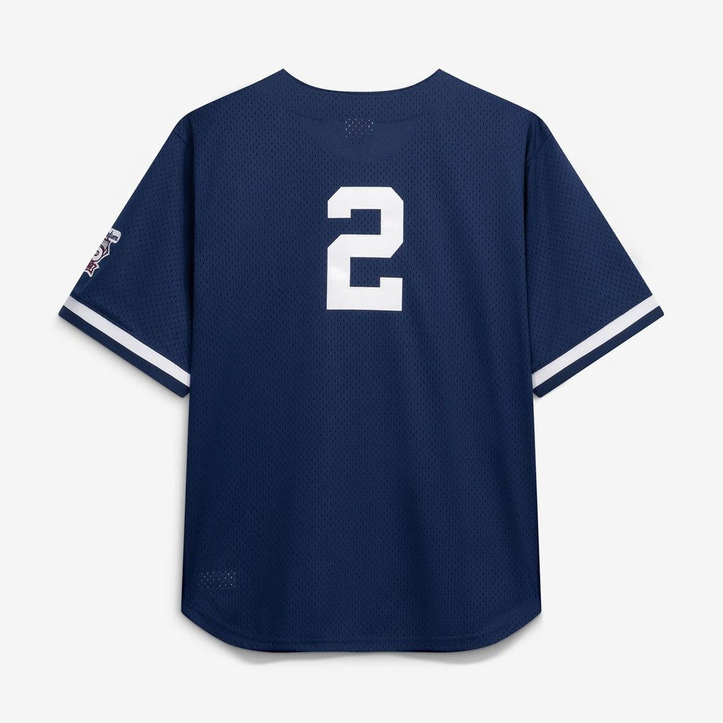 Derek Jeter New York Yankees Cooperstown Collection Mesh Batting Practice Button - Up Jersey - Navy