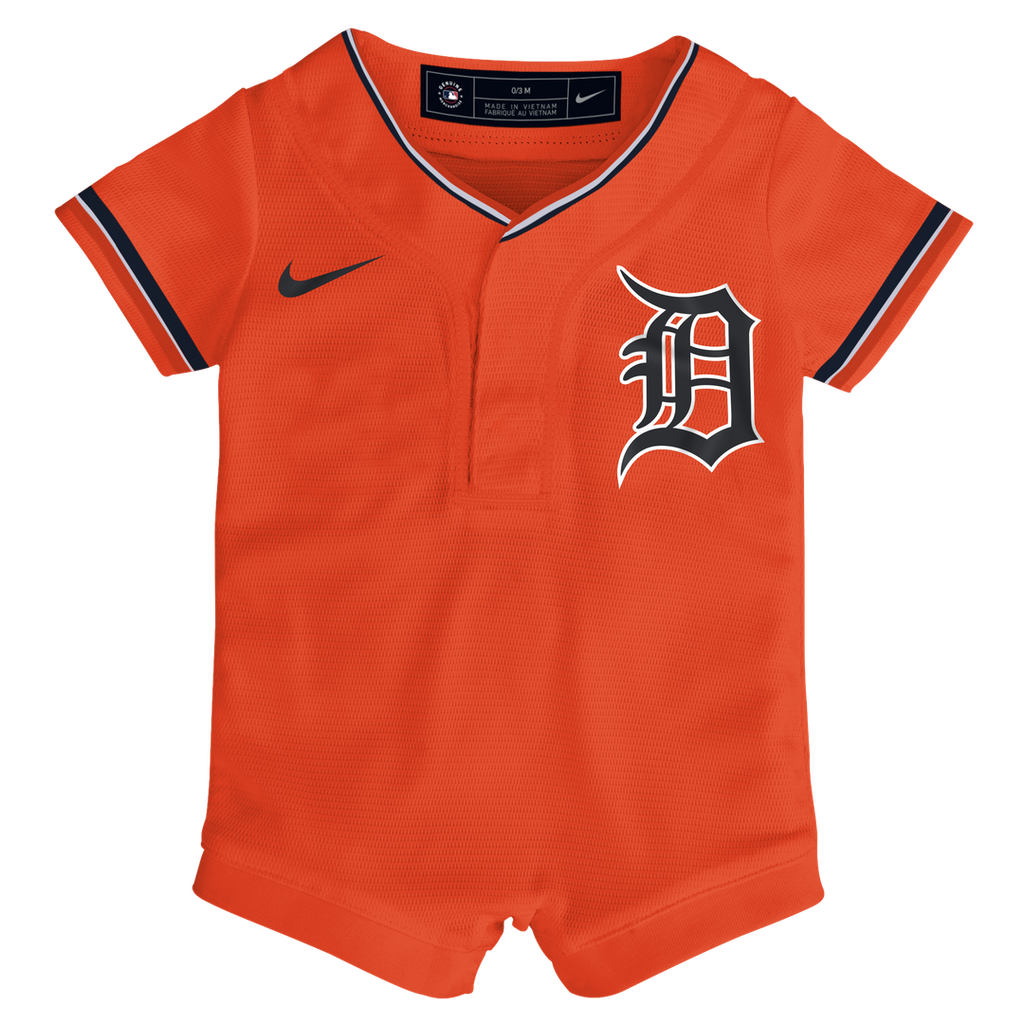 Detroit Tigers Infant Alternate Replica Romper Jersey - Orange