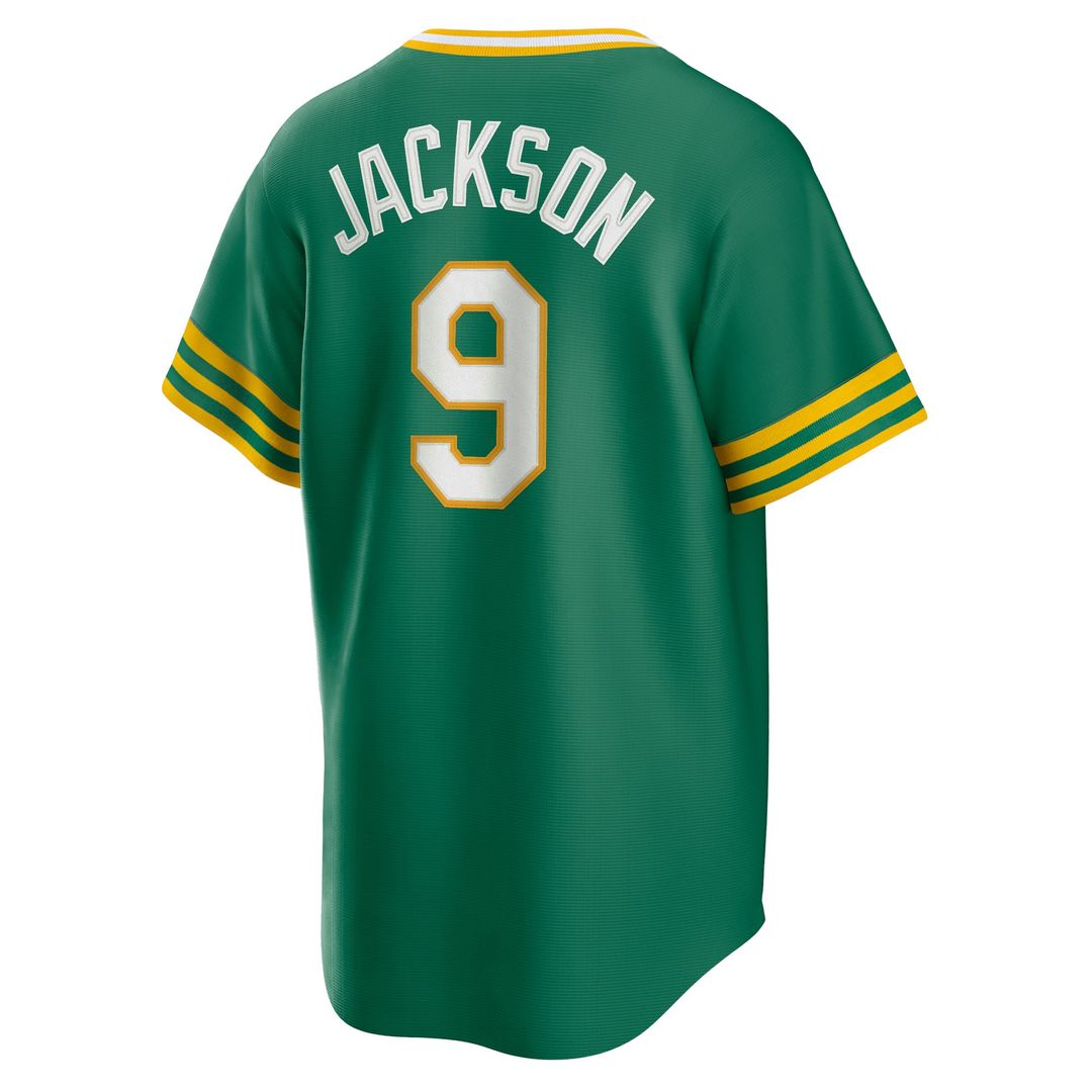 Reggie Jackson Athletics Road Cooperstown Collection Player Jersey - Kelly Green