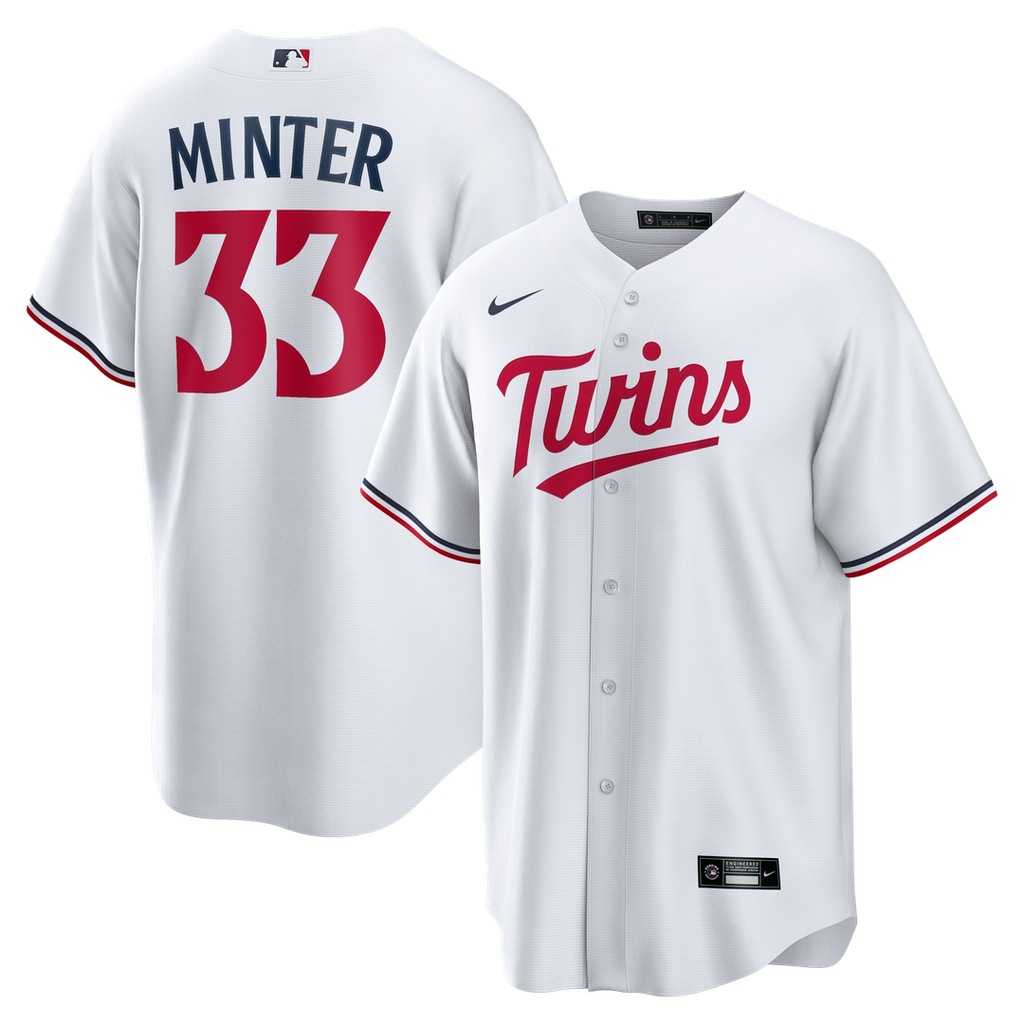 A.J. Minter Minnesota Twins Home Replica Jersey - White