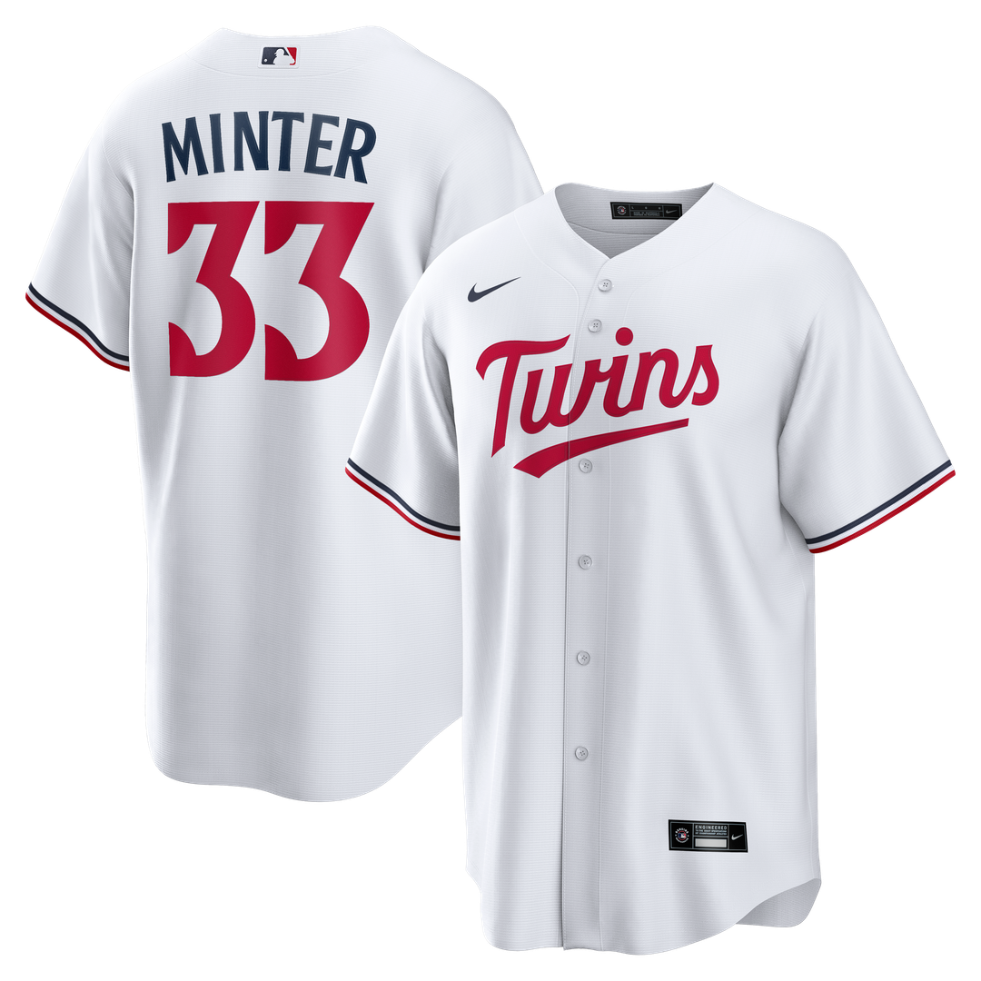 A.J. Minter Minnesota Twins Home Replica Jersey - White