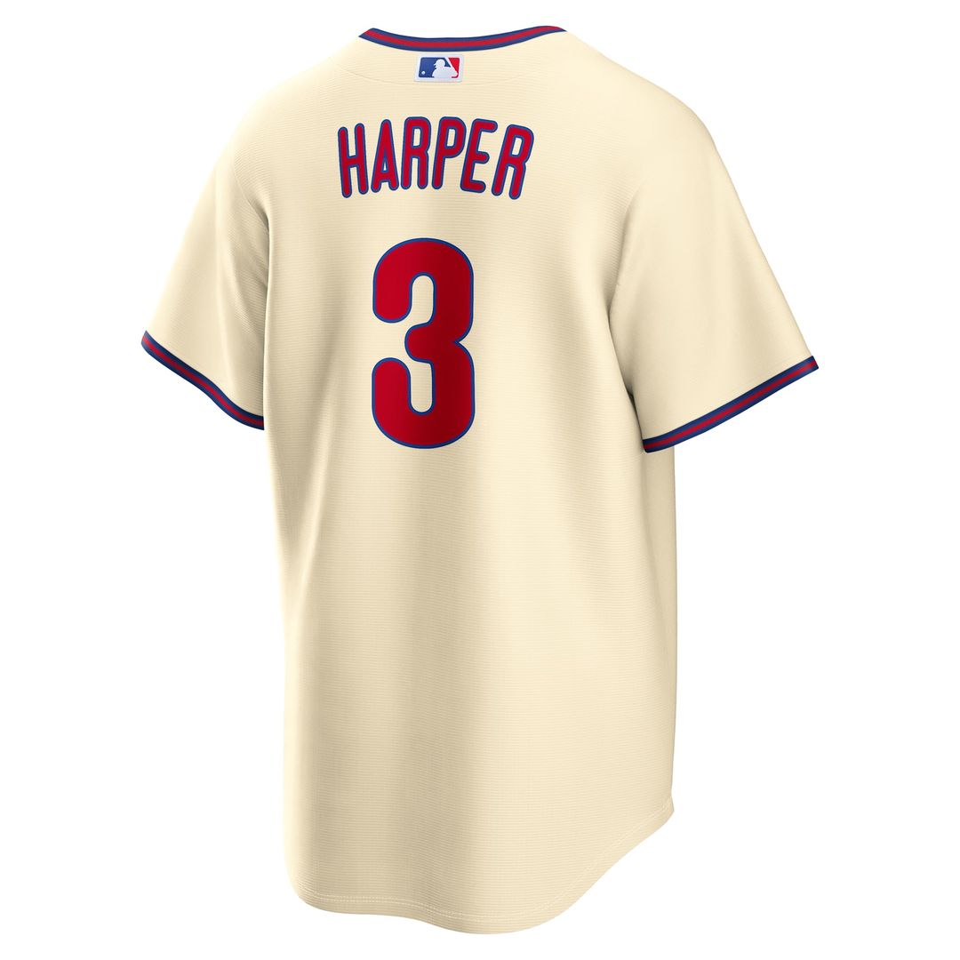 Bryce Harper Philadelphia Phillies Alternate Replica Jersey - Cream