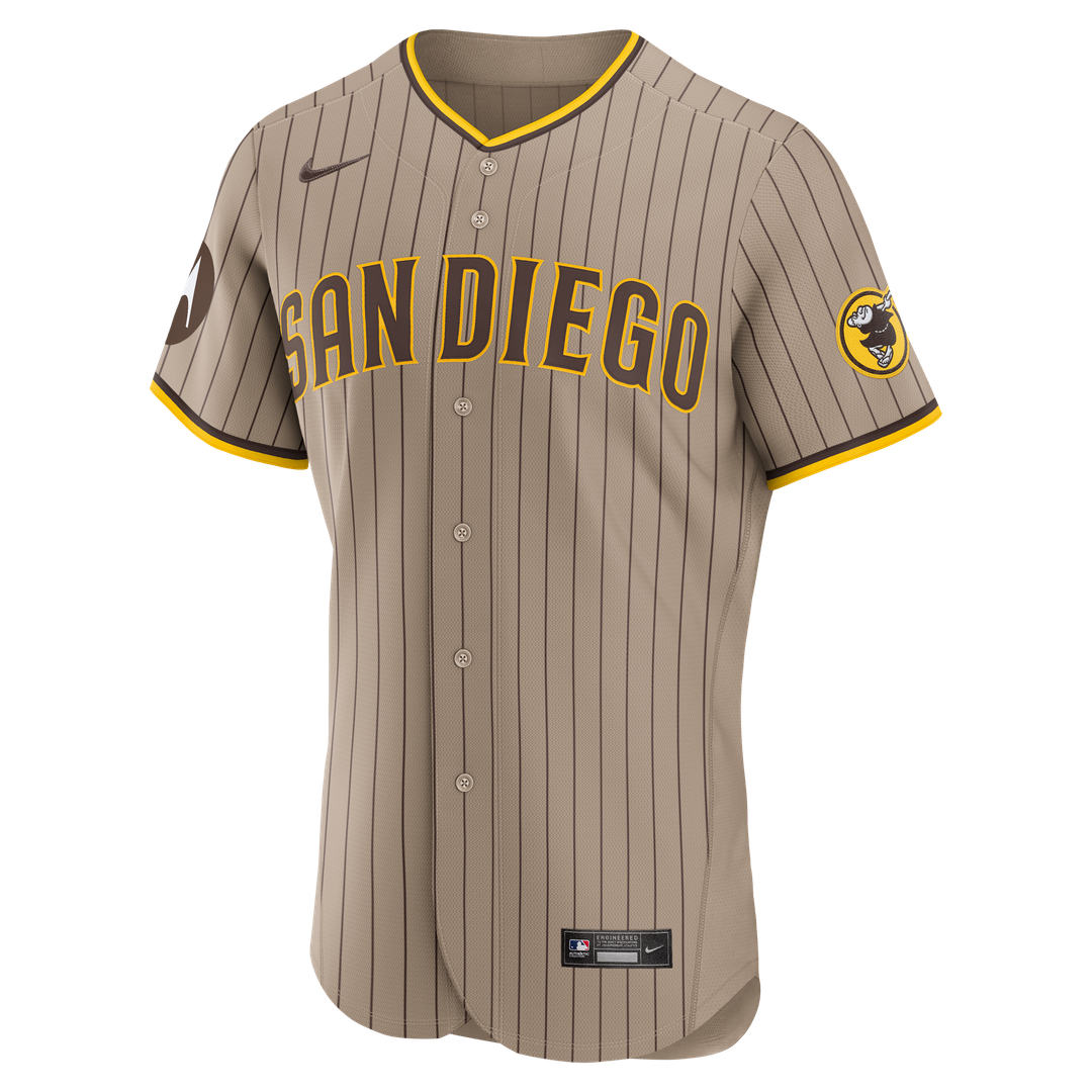 Fernando Tatis Jr. San Diego Padres Alternate Authentic Sponsor Patch Jersey - Sand