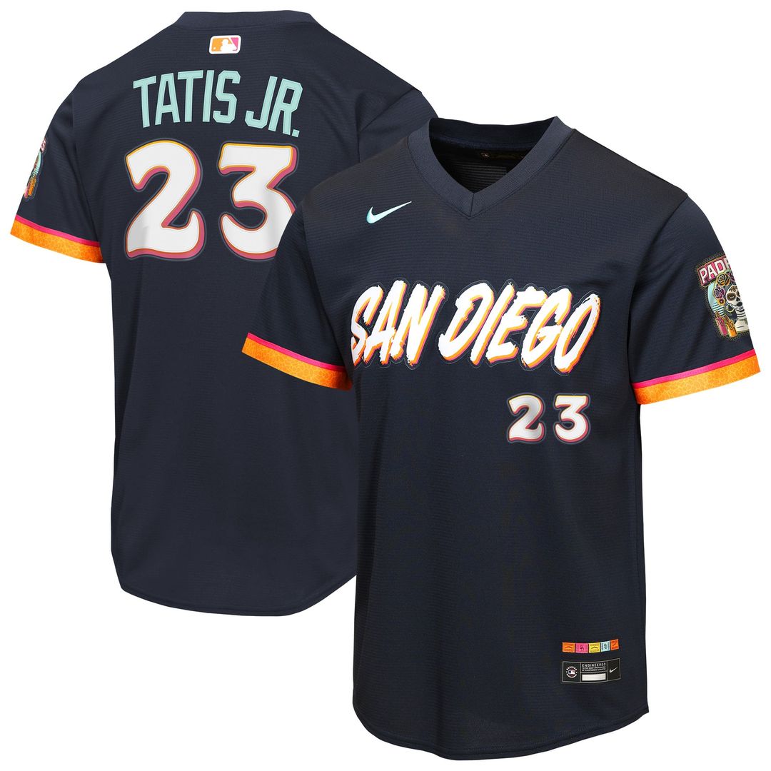 Fernando Tatis Jr. San Diego Padres Youth 2026 City Connect Stadium Jersey - Obsidian
